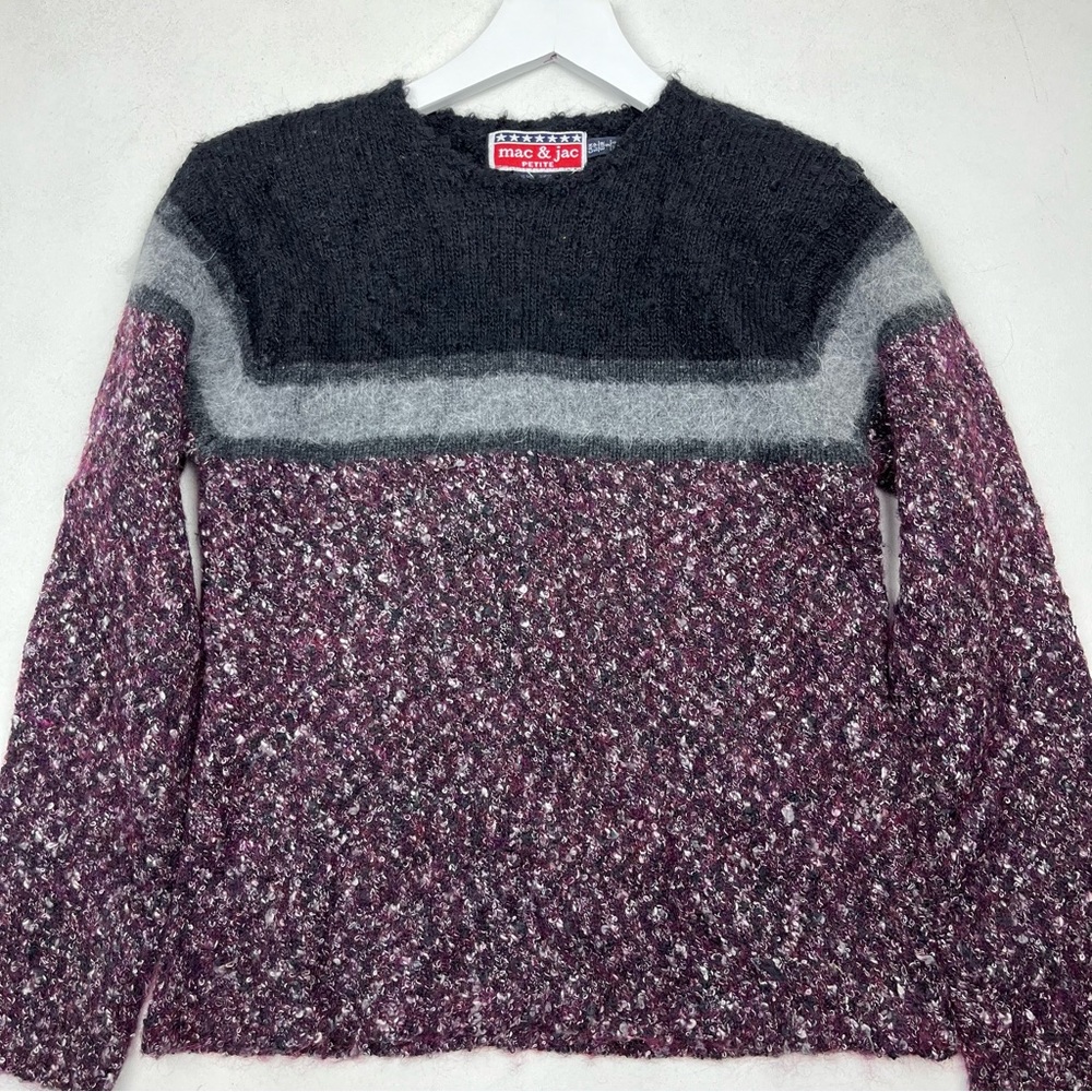 Mac and Jac Petite Wool Blend Patterned Sweater Vintage